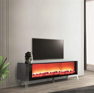 Ares Şömineli Komple Aynalı Tv Ünitesi