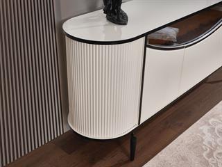 Aspendos Mdf Şömineli Konsol Blueooth ve Renk Değişimli