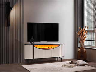 Aspendos Mdf Şömineli Konsol Blueooth ve Renk Değişimli