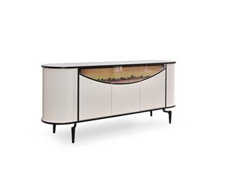 Aspendos Mdf Şömineli Konsol Blueooth ve Renk Değişimli