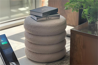 Bubble V2 Teddy Kumaşlı Lüks Modern Yuvarlak Puf