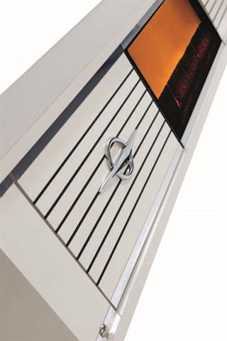 Clas L Beyaz Şömineli 2 Çekmeceli Tv Ünitesi