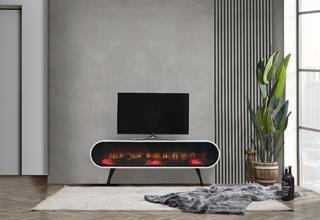 DUO 180 Cm Şömineli Tv Ünitesi Beyaz