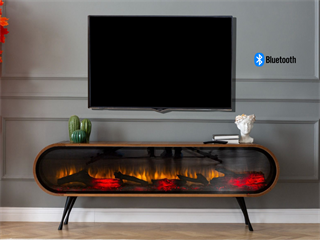 DUO 180 cm Şömineli Tv Ünitesi Ceviz 
