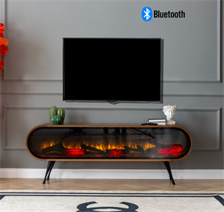 DUO Şömineli Tv Ünitesi Ceviz