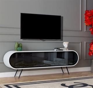 DUO 180 Cm Şömineli Tv Ünitesi Beyaz