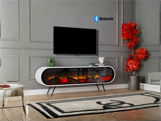 DUO Şömineli Tv Ünitesi Beyaz