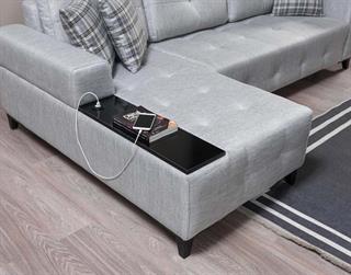 Elit Yataklı Gri Köşe Koltuk Takımı