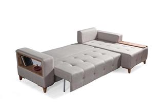 Elit Yataklı Krem Köşe Koltuk Takımı