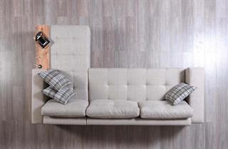 Elit Yataklı Krem Köşe Koltuk Takımı