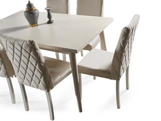 Kristal Duvar Üniteli Yemek Odası Takımı