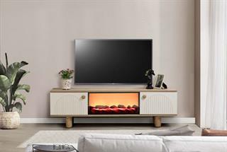 Madrid Bohem Şömineli 2 Kapaklı Tv Ünitesi