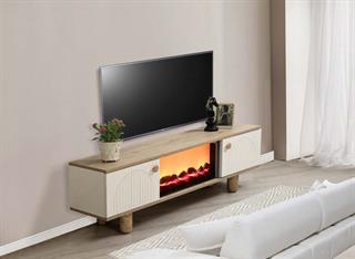 Madrid Bohem Şömineli 2 Kapaklı Tv Ünitesi