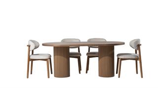 Nevada Mdf Ceviz Masa Sandalye