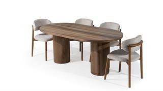 Nevada Mdf Ceviz Masa Sandalye