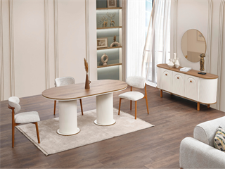 Oslo Mdf Bohem Yemek Odası Takımı
