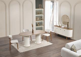 Oslo Mdf Bohem Yemek Odası Takımı