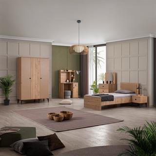 Rustik Genç Odası 3 Kapılı Dolap