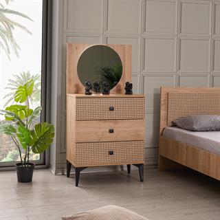 Rustik Genç Odası 4 Kapılı Dolap