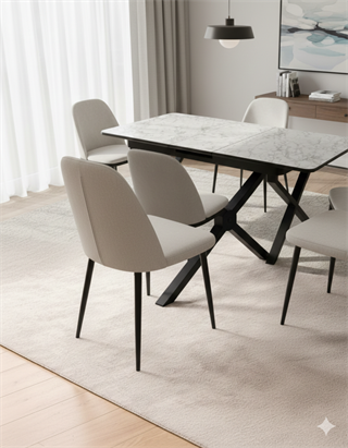 Sera Mdf Dikdörtgen Metal Ayaklı  Açılır Masa Sandalye 