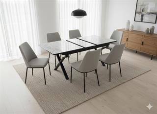 Sera Mdf Dikdörtgen Metal Ayaklı  Açılır Masa Sandalye 