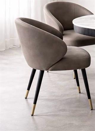 Stone Mdf Siyah Mermer Desenli Masa Sandalye