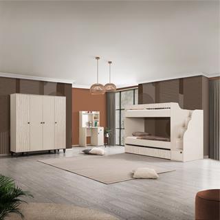 Story Ranzalı Genç Odası 4 Kapılı Dolap