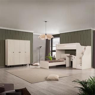 Story Ranzalı Genç Odası 4 Kapılı Dolap