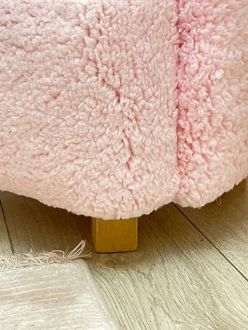 Teddy Ahşap Ayaklı Çocuk Koltuk Pembe