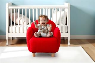 Teddy Kırmızı Ahşap Ayaklı Çocuk Koltuk