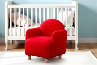 Teddy Kırmızı Ahşap Ayaklı Çocuk Koltuk