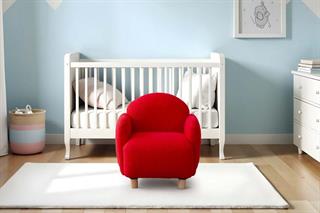 Teddy Kırmızı Ahşap Ayaklı Çocuk Koltuk