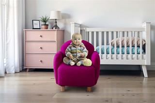 Teddy Mor Ahşap Ayaklı Çocuk Koltuk