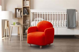 Teddy Turuncu Ahşap Ayaklı Çocuk Koltuk