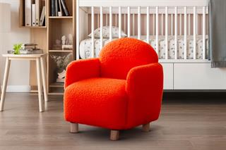 Teddy Turuncu Ahşap Ayaklı Çocuk Koltuk