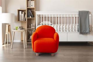 Teddy Turuncu Ahşap Ayaklı Çocuk Koltuk