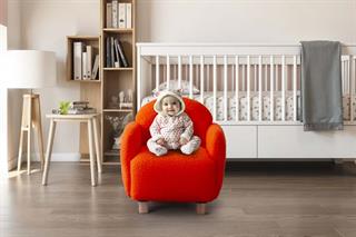 Teddy Turuncu Ahşap Ayaklı Çocuk Koltuk