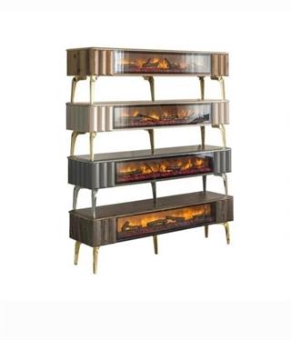 Uno Koyu Ceviz Şomineli Tv Ünitesi