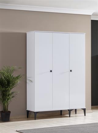 White Genç Odası 3 Kapılı Dolap