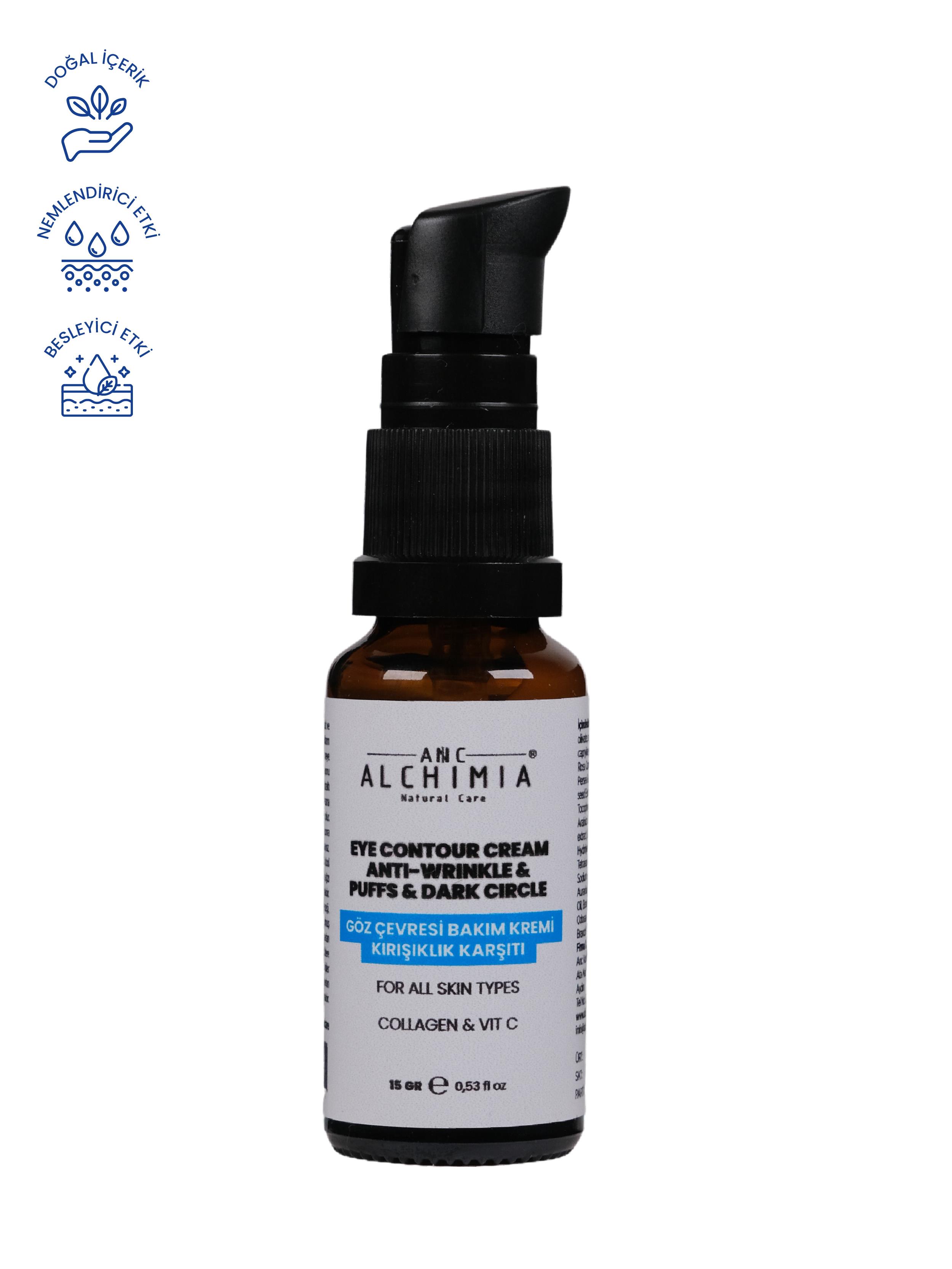 Alchimia Natural Care | Göz Çevresi Bakım Kremi Tüm Cilt Tipleri Kırışıklık  Karşıtı-Torbalanma & Morluk - Eye Contour Cream