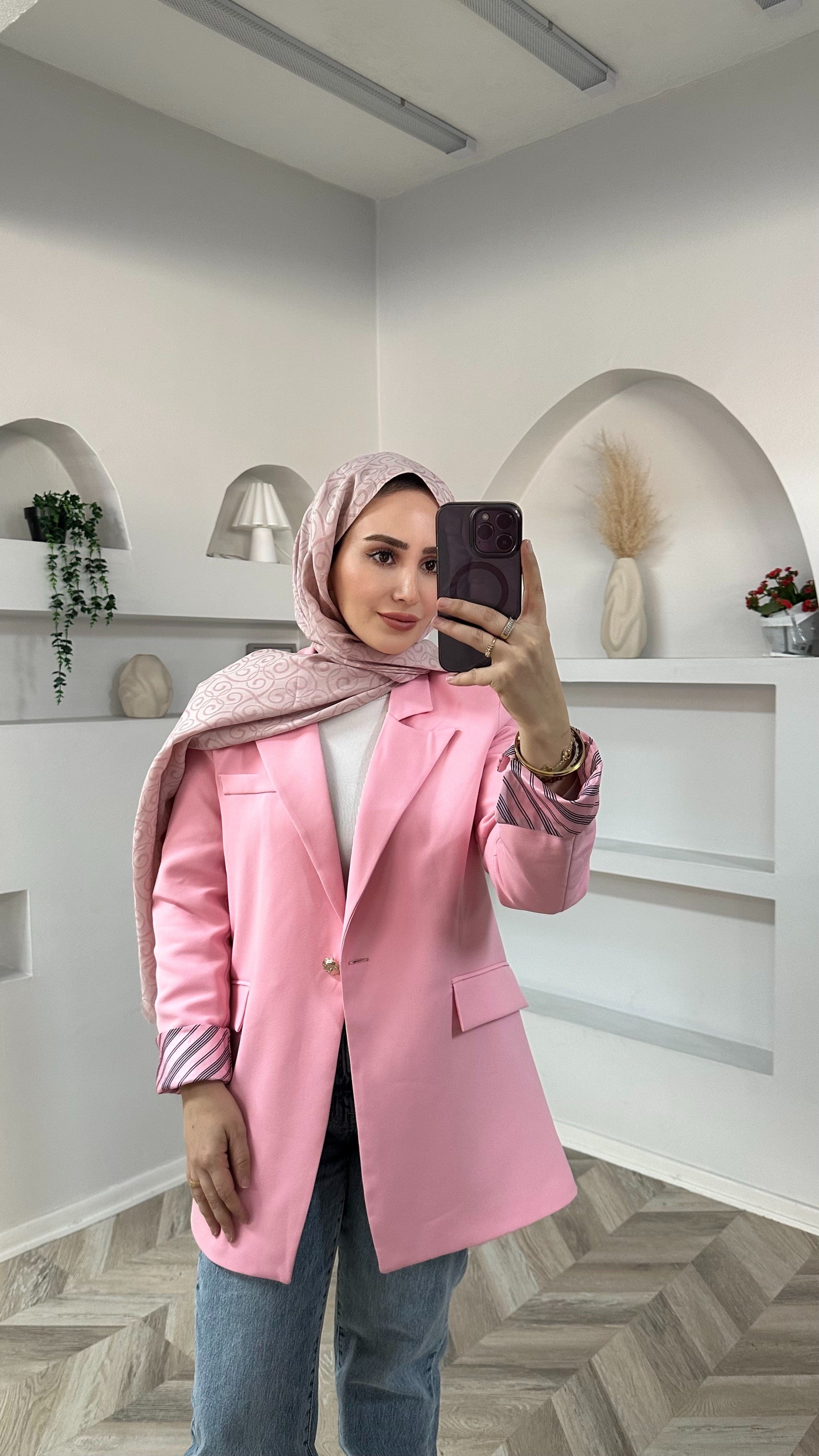 Aksu ceket pembe 