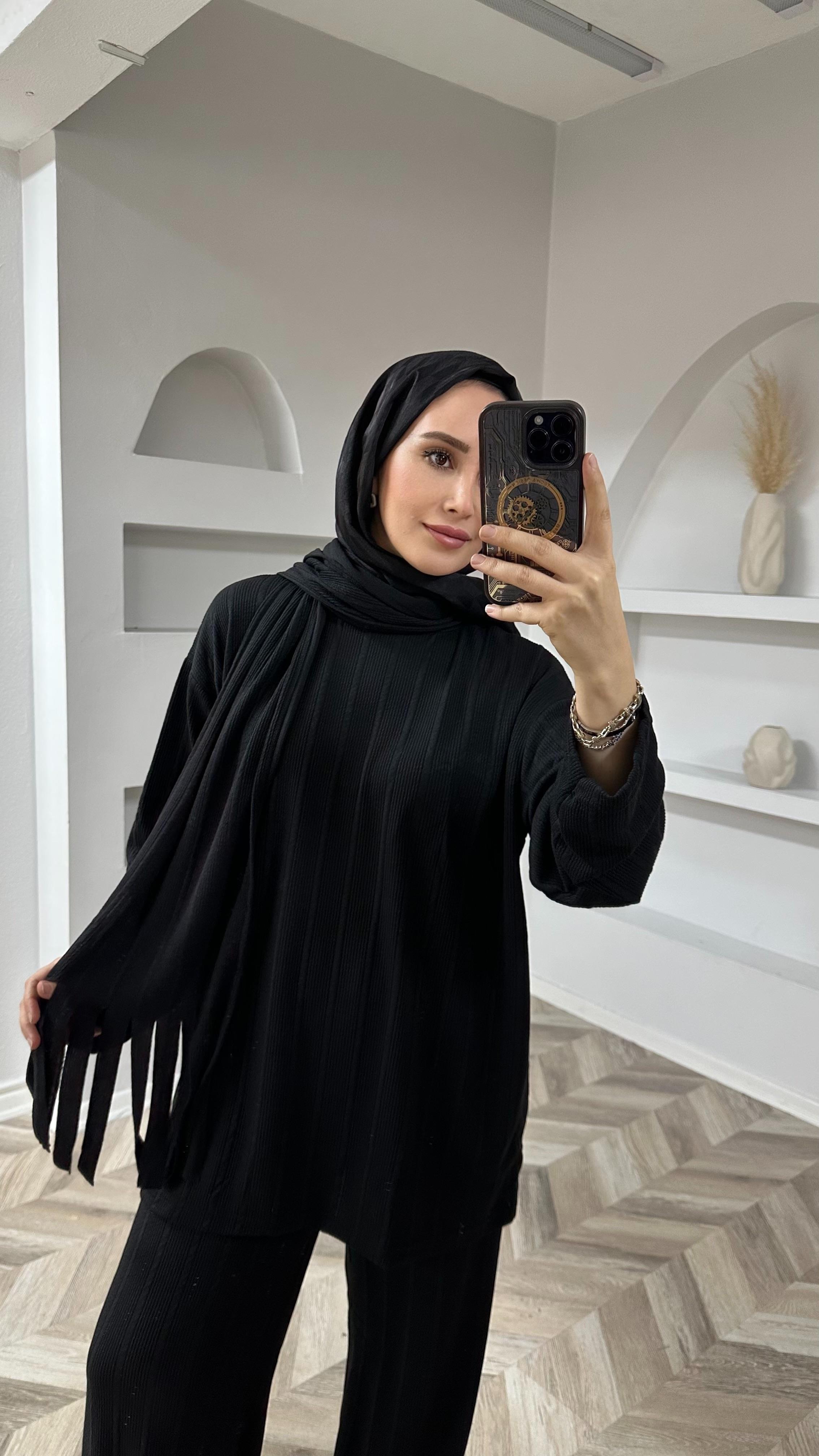 Marina atkılı takım siyah