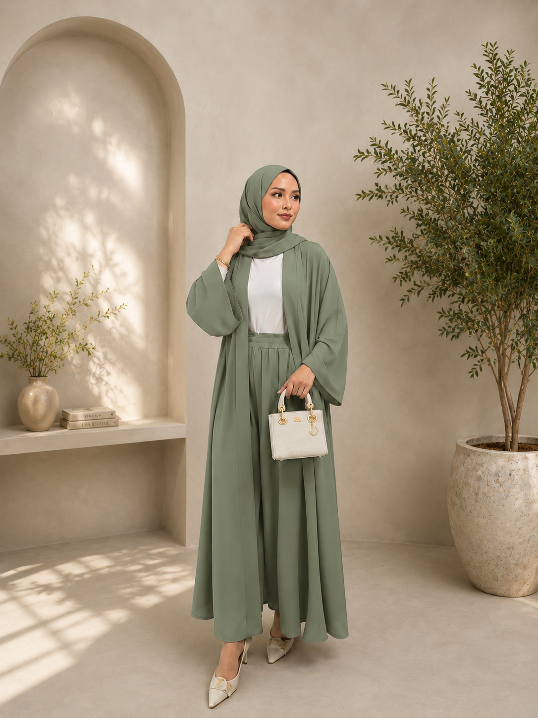 Zilan abaya yeşil 