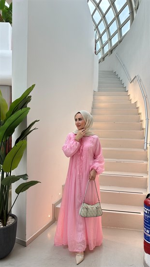 Alaçatı elbise pembe 