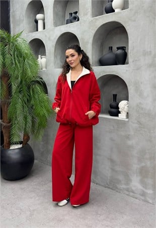 Çift taraflı takım kırmızı 