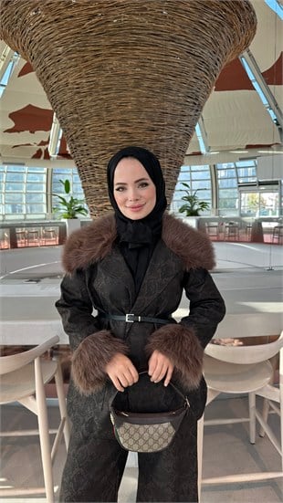 Desenli kürklü takım 