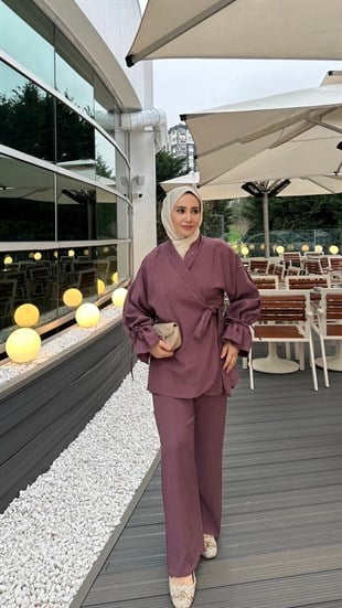 Lale modal takım gül kurusu 