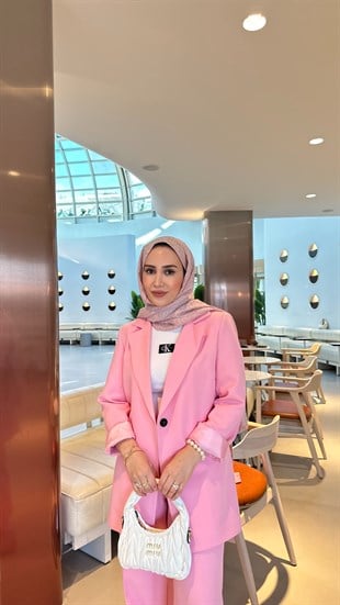 Liva ceket takım pembe 