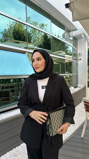 Liva ceket takım siyah 