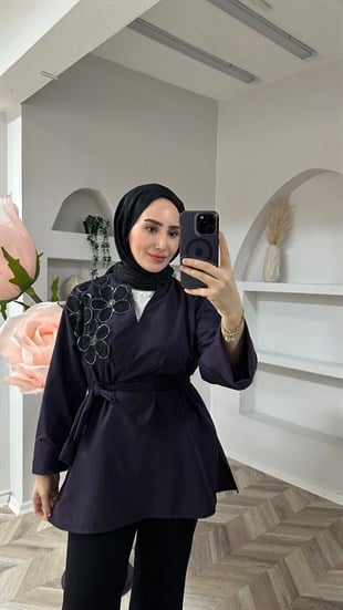 Nilda gömlek mor 
